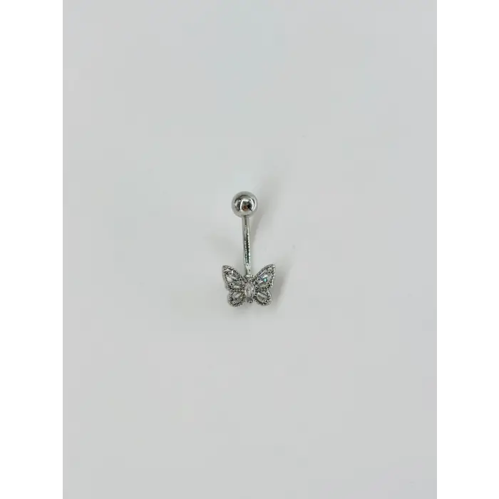 Kelebek Detaylı Göbek Piercing - Pg0077