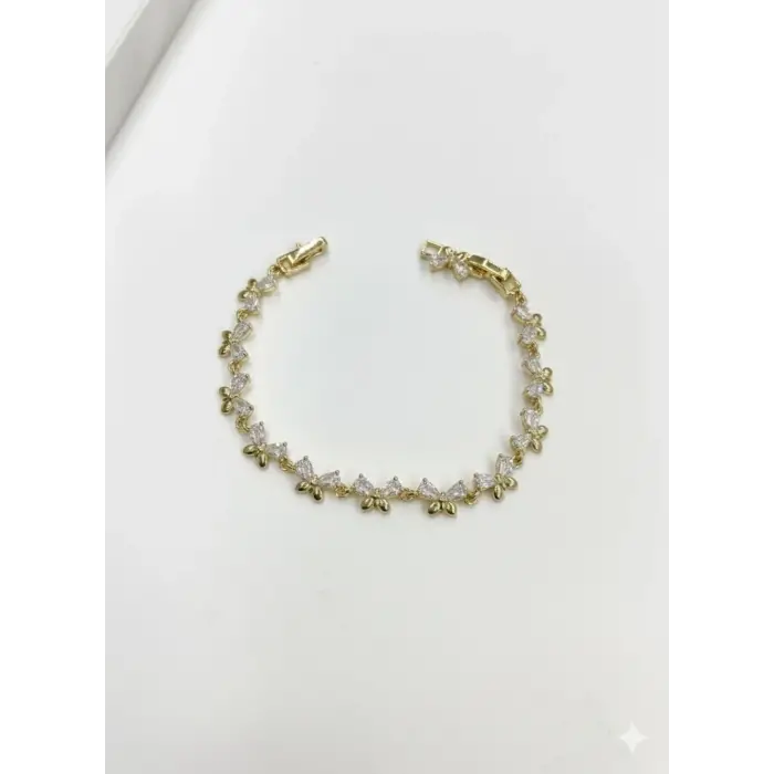 Kelebek Tasarım Taşlı Cm Bileklik - Kbl0386