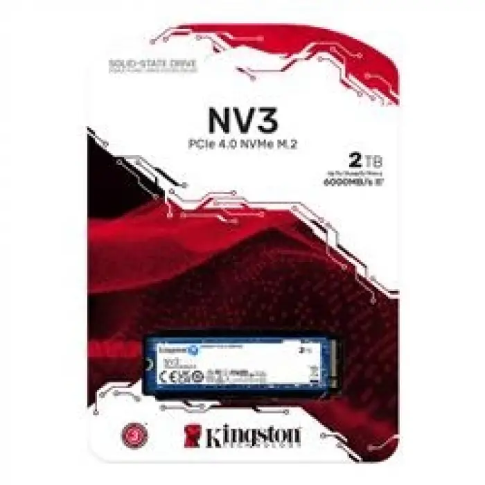 Kingston 2TB NV3 SNV3S-2000G 6000-5000MB-s PCI-Express 4.0 M.2 Nvme Ssd Disk (KDO)
