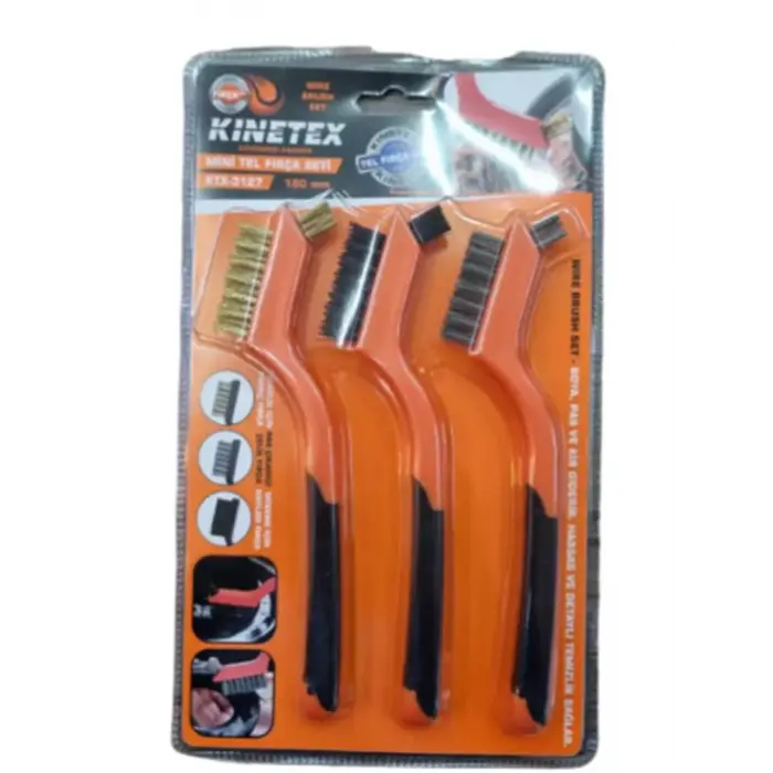 Knitex KTX-3127 ini Tel Fırça Seti 3 Parça (KDO)