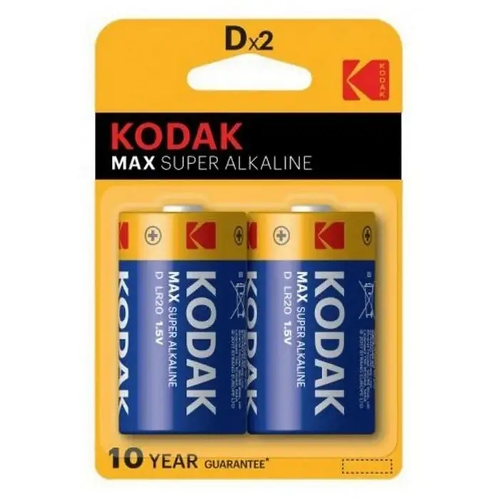 Kodak 2 Adet Max Super Alkalin Lr20 D Boy Büyük Pil