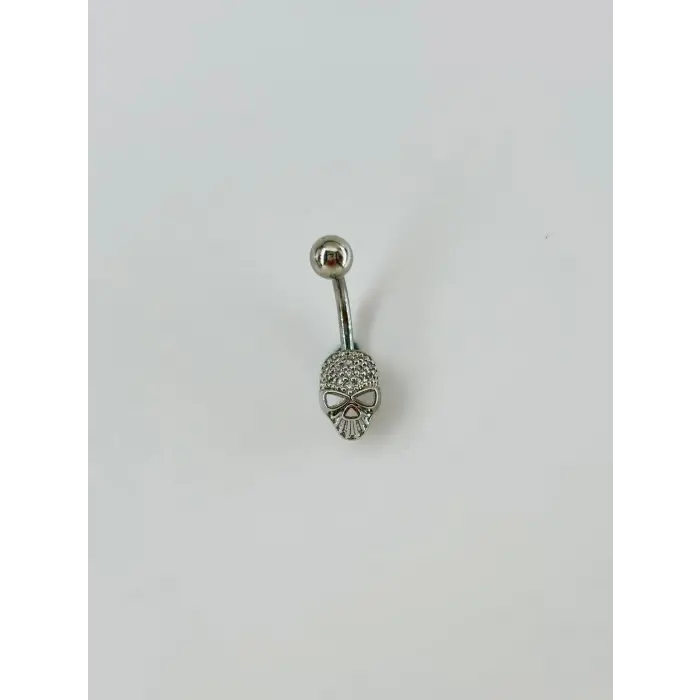 Kuru Kafa Detaylı Göbek Piercing - Pg0042