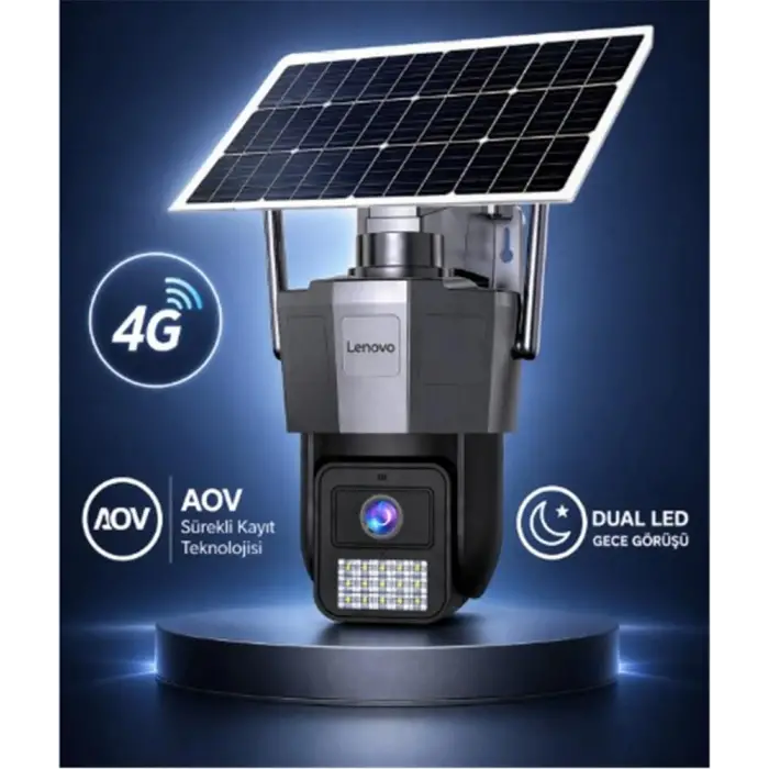 Lenovo X6T-4G 3MP AOV Smart Tek Kamera 4G Solar Kamera
