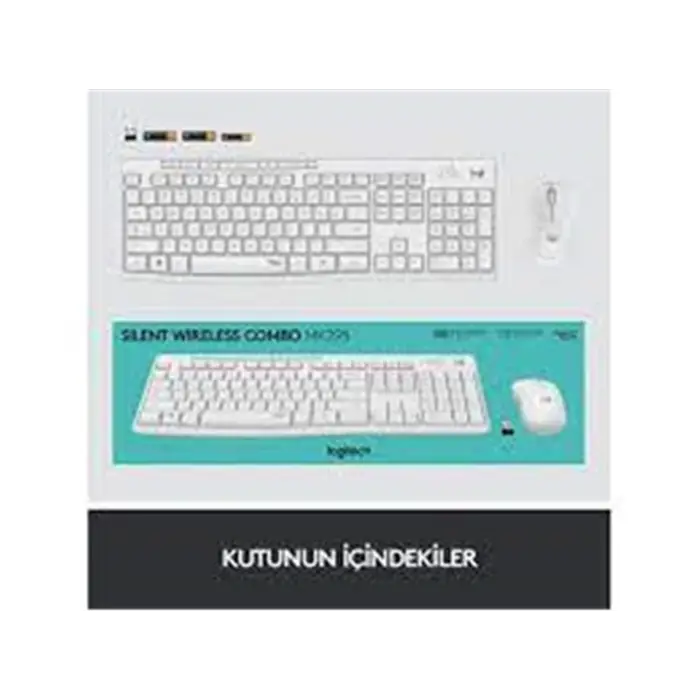 Logitech 920-010089 MK295 Kablosuz Beyaz Klavye Mouse Set (KDO)