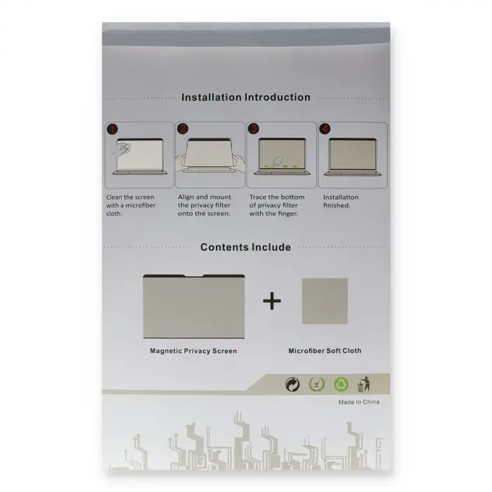 Macbook Air 13.3 Macbook Manyetik Hayalet Ekran Koruyucu - Siyah