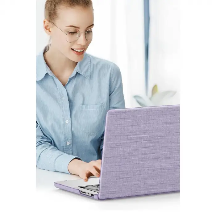 Macbook Air 15 2023 Macbook Kumaş Kapak - Mor