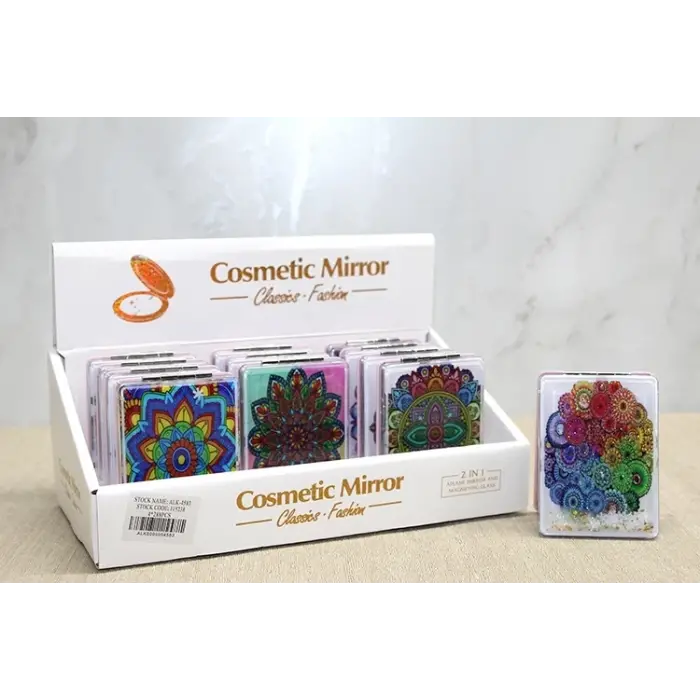 Mandala Desenli Hareketli Sulu El Aynası Alk4583