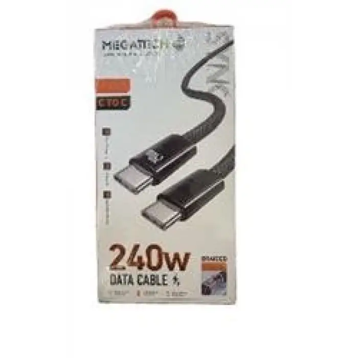 Megatech MT-240T Hasır Type-C To Type-c Data Kablosu (KDO)