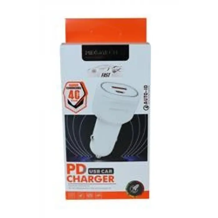 Megatech T-05M40 Beyaz  40W PD-USB Araç Çakmaklık Şarj Başlığı Hızlı Şarj