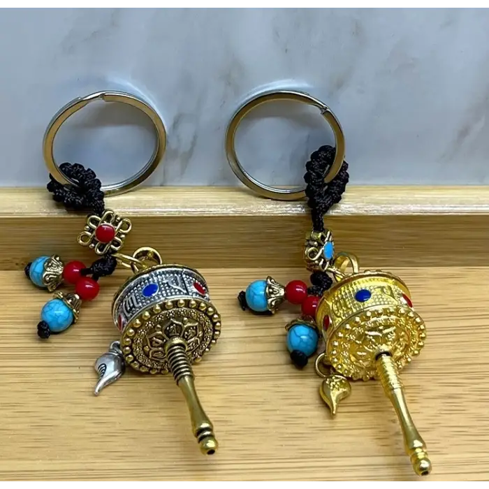 Metal Feng Shui Şans Çarkı Anahtarlık Alk4455