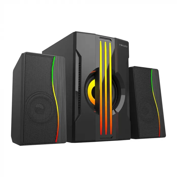 Mikado MD-254 2+1 25W(5w-2+15w) Usb+SD+Fm Bluetooth Destekli RGB Ses Sistemi