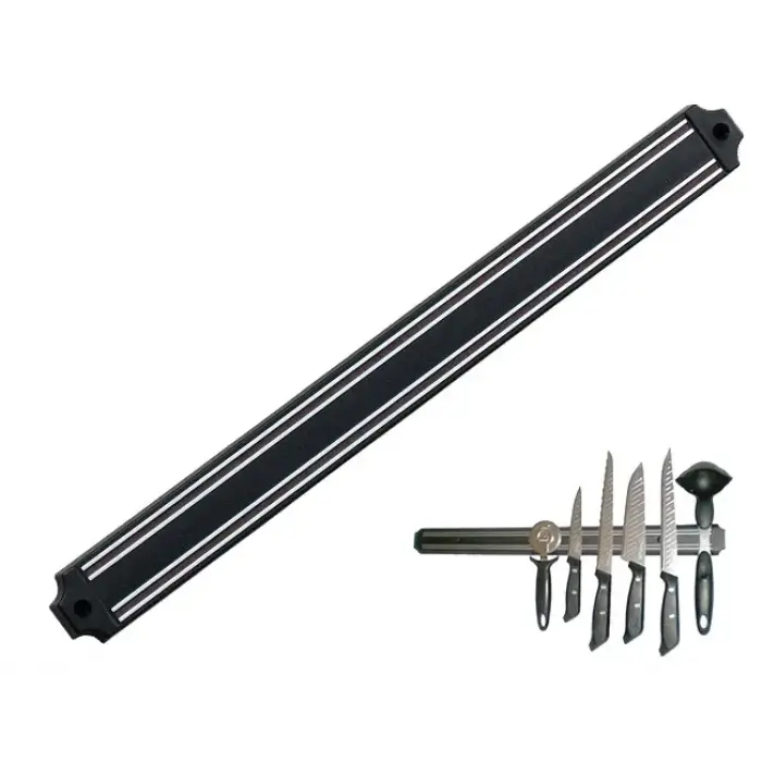 Mıknatıslı Bıçak Tutucu Stand - 49 Cm, Siyah