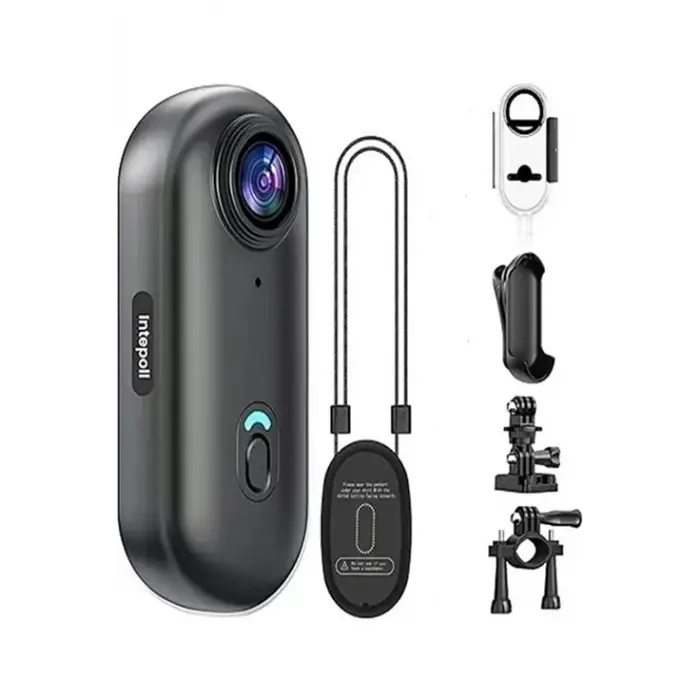 Mini 4k Wıfı Aksiyon Kamerası Vücut Kamerası Giyilebilir Video Kaydedici Hafıza Kartı Dahil