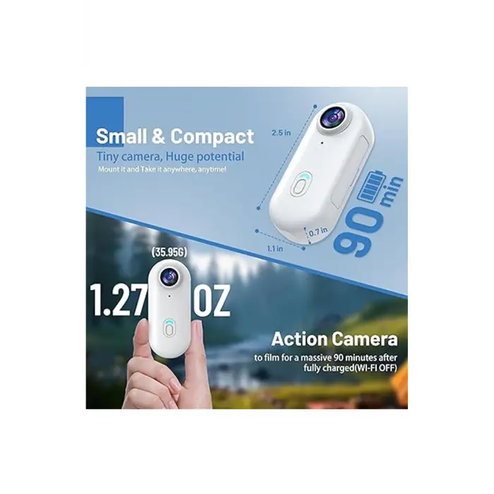 Mini Wıfı Aksiyon Kamerası 1080p Taşınabilir Vücut Kamerası Giyilebilir Video Kaydedici Ipx7 Su Geçirmez