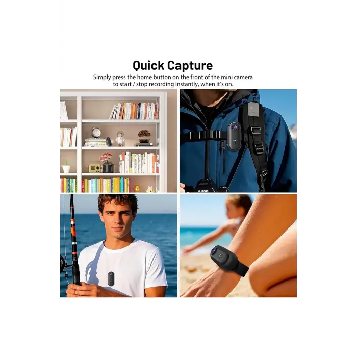 Mini Wıfı Aksiyon Kamerası 1080p Taşınabilir Vücut Kamerası Giyilebilir Video Kaydedici Ipx7 Su Geçirmez