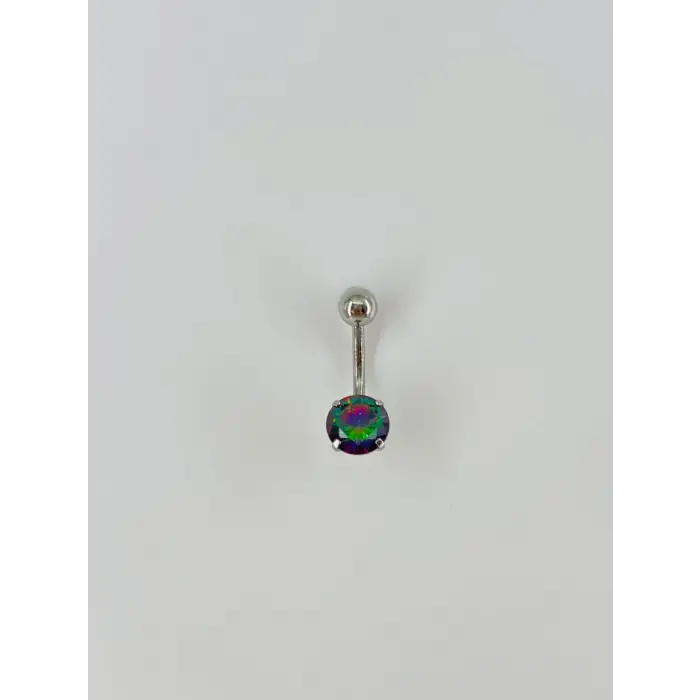 Mistik Topaz Taşlı Göbek Piercing - Pg0002