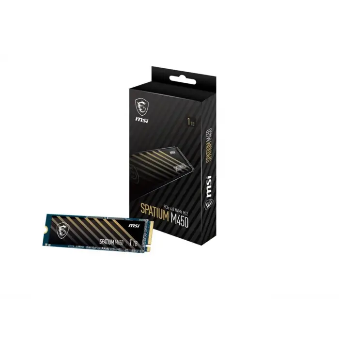 Msi 1TB Spatium M450 V1 NVMe PCIe Gen4 x4 Okuma 3400MB – Yazma 2400MB M.2 SSD Disk