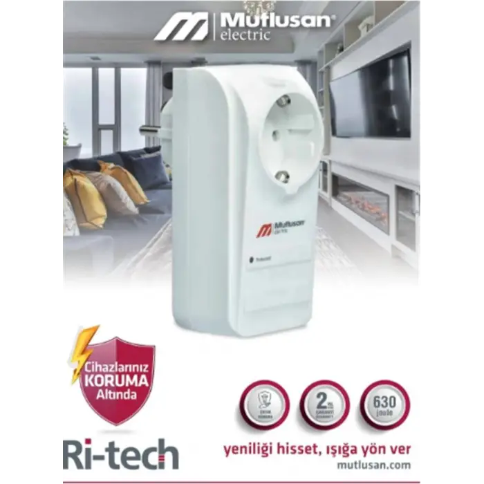 Mutlusan Tekli Şok Korumalı  Priz (001 888 100004 00 00) (KDO)
