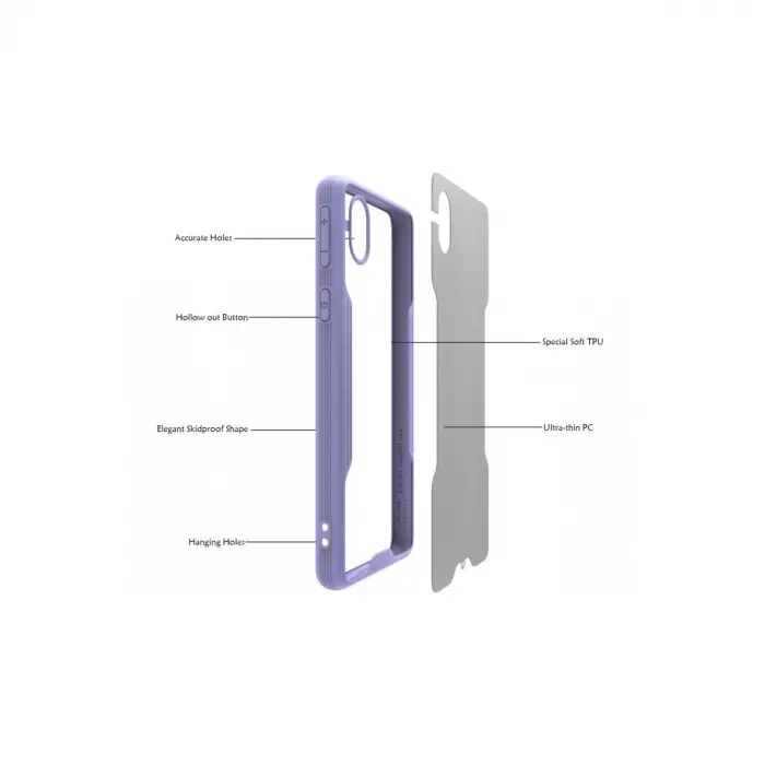 Newface Samsung Galaxy A01 Core Kılıf Platin Silikon - Pembe