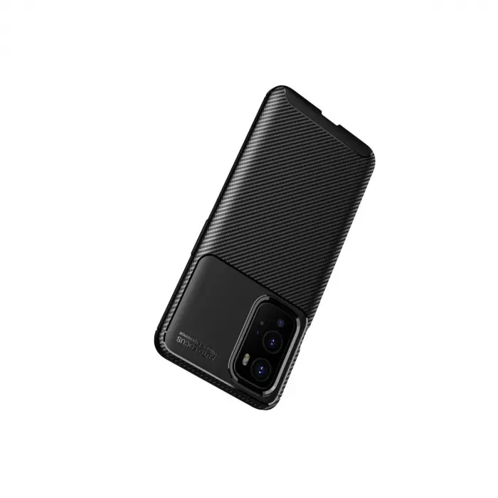 One Plus 9 Pro Kılıf Auto Focus Karbon Kapak - Siyah