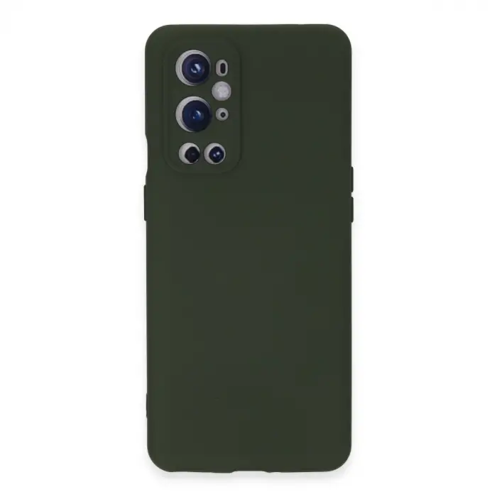 One Plus 9 Pro Kılıf Nano İçi Kadife Silikon - Koyu Yeşil