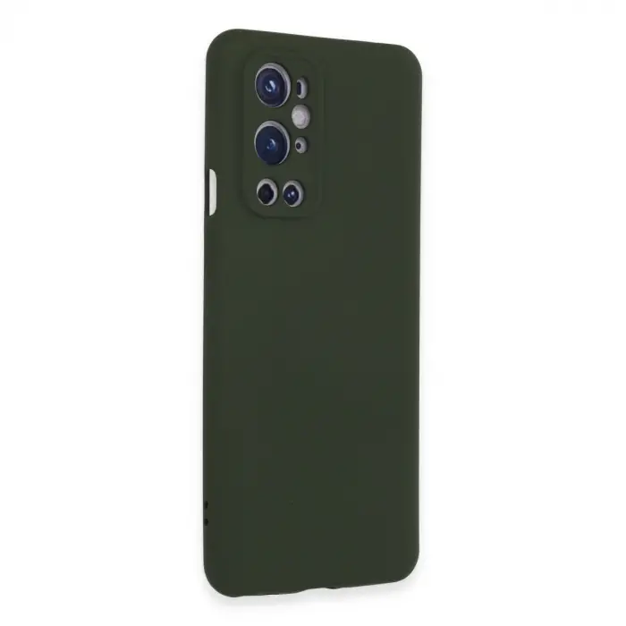 One Plus 9 Pro Kılıf Nano İçi Kadife Silikon - Koyu Yeşil