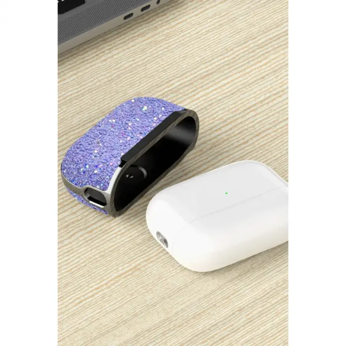 Onegif  Airpods 2 (2.nesil) Bright Simli Airpods Kapak - Derin Mor