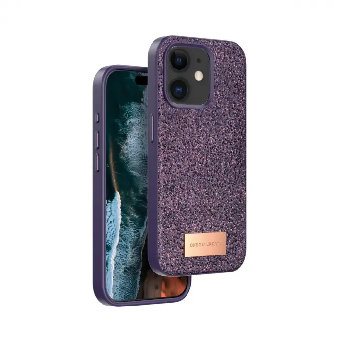 Onegif  İphone 11 Bright Simli Kapak - Derin Mor