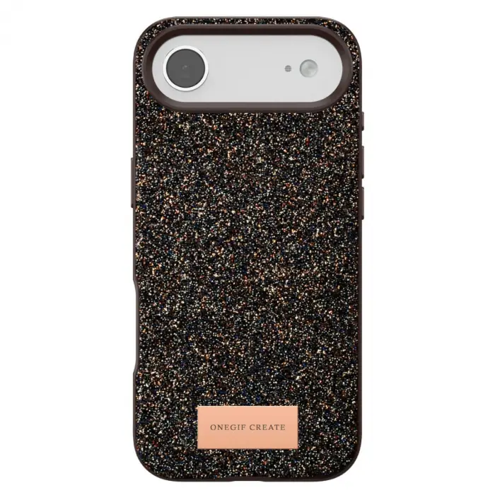 Onegif  İphone 17 Air Bright Simli Kapak - Gold