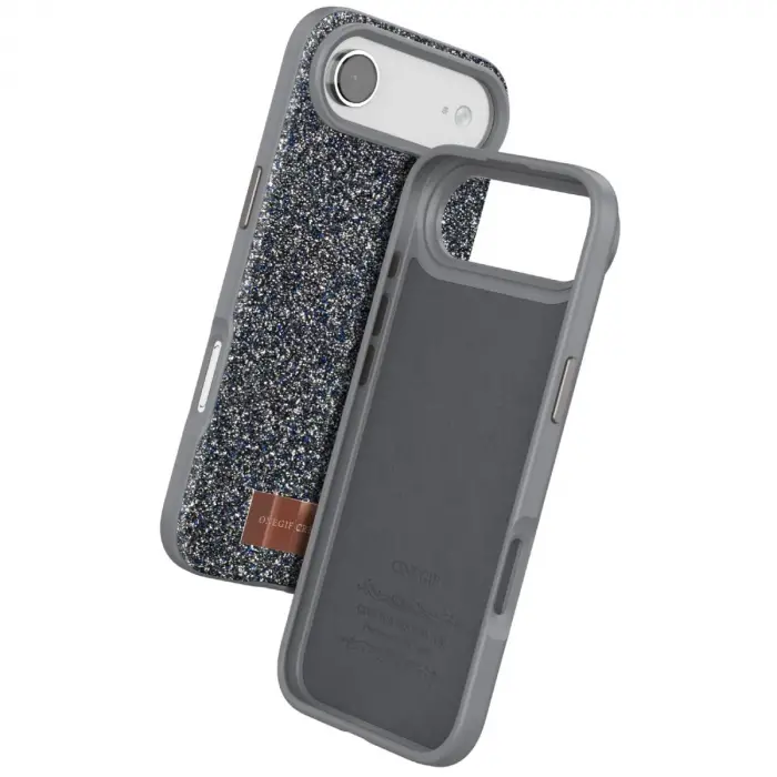 Onegif  İphone 17 Air Bright Simli Kapak - Gümüş