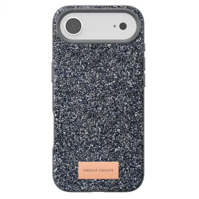 Onegif  İphone 17 Air Bright Simli Kapak - Gümüş