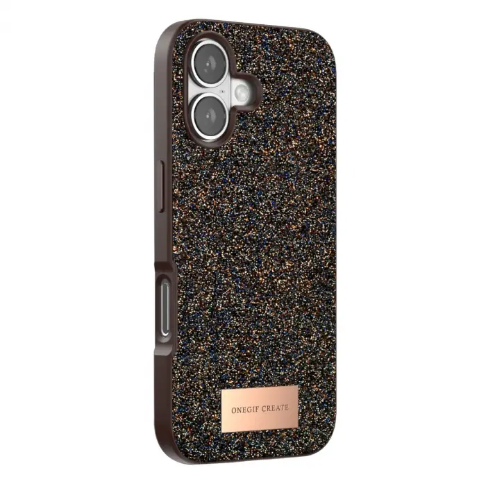Onegif  İphone 17 Bright Simli Kapak - Gold
