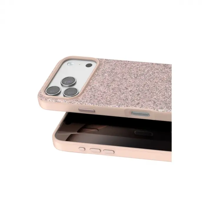 Onegif  İphone 17 Pro Bright Simli Kapak - Pembe