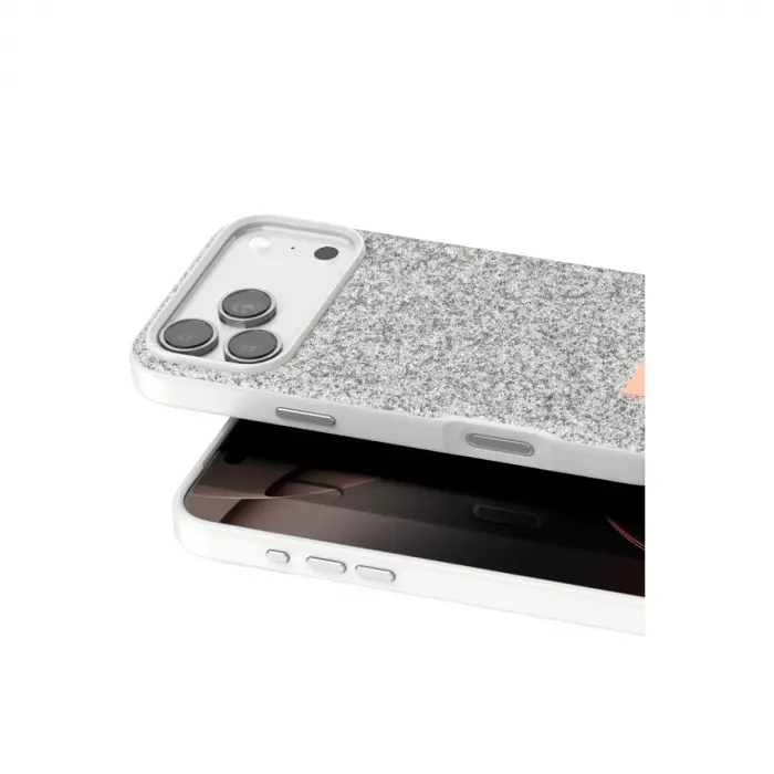 Onegif  İphone 17 Pro Max Bright Simli Kapak - Beyaz