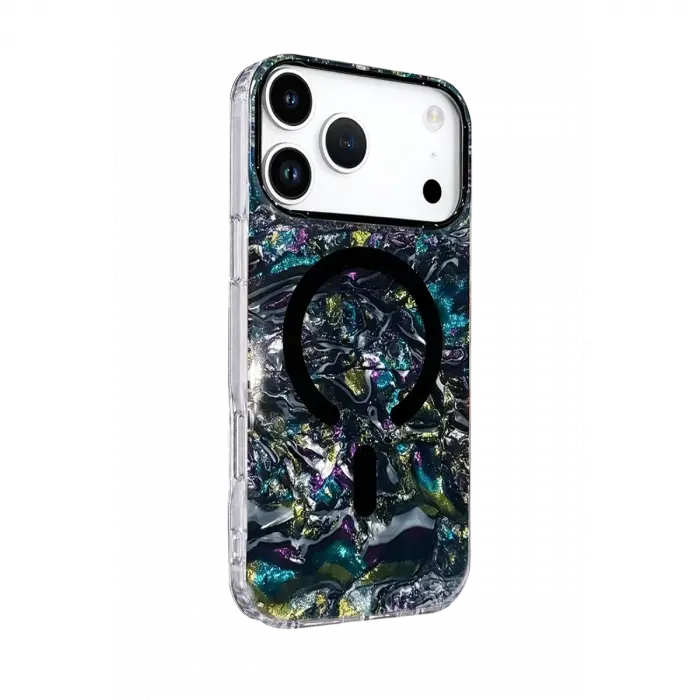 Onegif  İphone 17 Pro Max Mila Dalgalı Magsafe Kapak - Lacivert