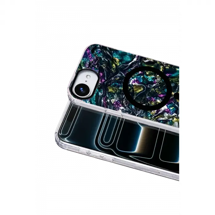 Onegif  İphone 17e Mila Dalgalı Magsafe Kapak - Lacivert