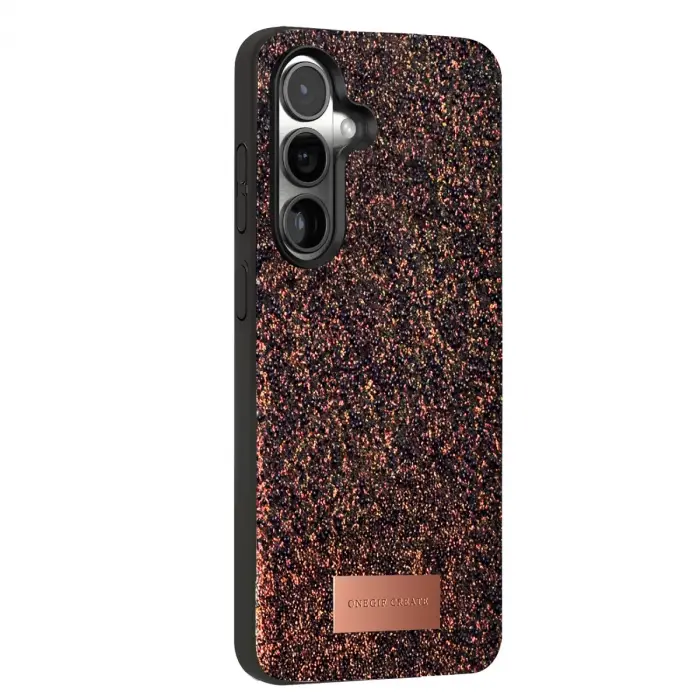 Onegif Samsung Galaxy S24 Fe Bright Simli Kapak - Derin Mor