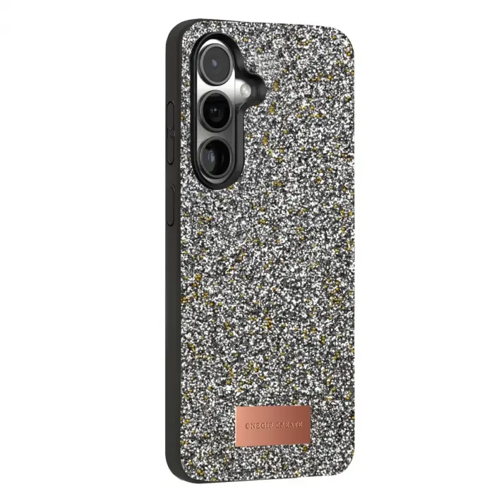 Onegif Samsung Galaxy S24 Fe Bright Simli Kapak - Gold