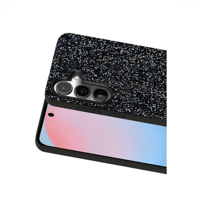 Onegif Samsung Galaxy S24 Fe Bright Simli Kapak - Siyah