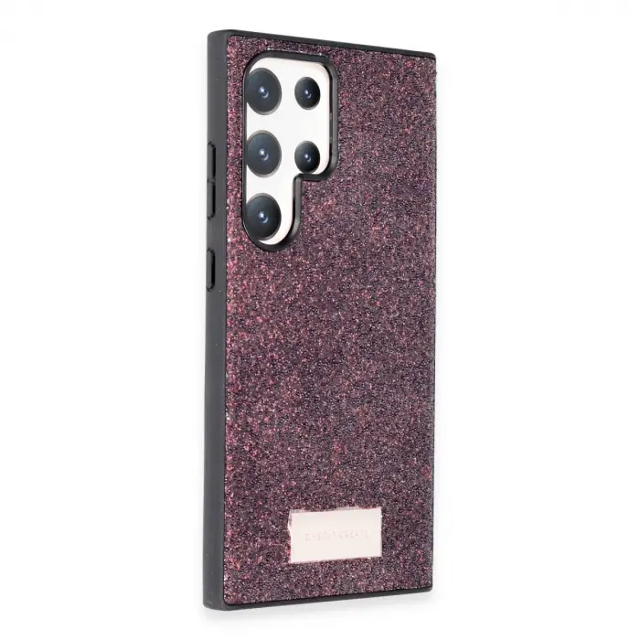 Onegif Samsung Galaxy S24 Ultra Bright Simli Kapak - Derin Mor