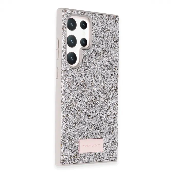 Onegif Samsung Galaxy S24 Ultra Bright Simli Kapak - Gümüş