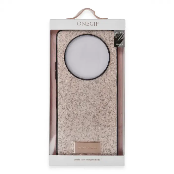 Onegif Xiaomi Redmi A3 4g Bright Simli Kapak - Gold