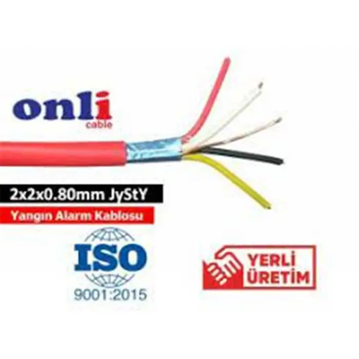 Onli ON-0208 2x2x0,80mm J-Y(st)Y...Lg CCA 100 metre Yangın Alarm Kablosu