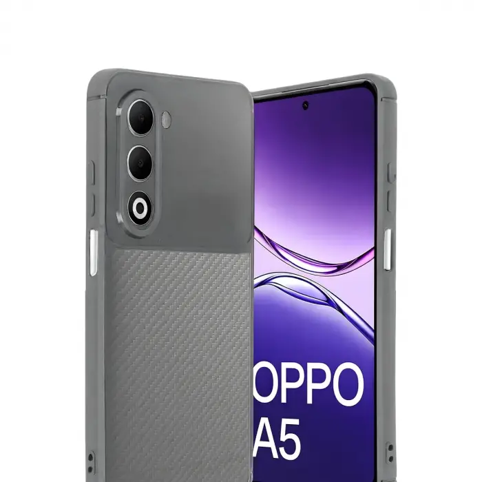 Oppo A5 4g Auto Focus Karbon Kapak - Gri