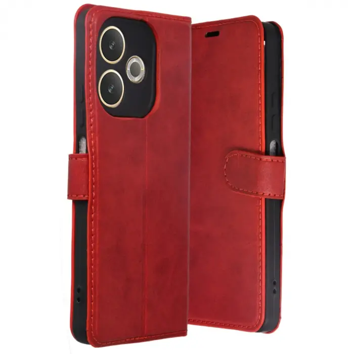 Oppo A5 Pro 4g Trend S Plus Kapaklı Kılıf - Kırmızı