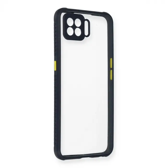 Oppo A73 Kılıf Miami Şeffaf Silikon - Lacivert