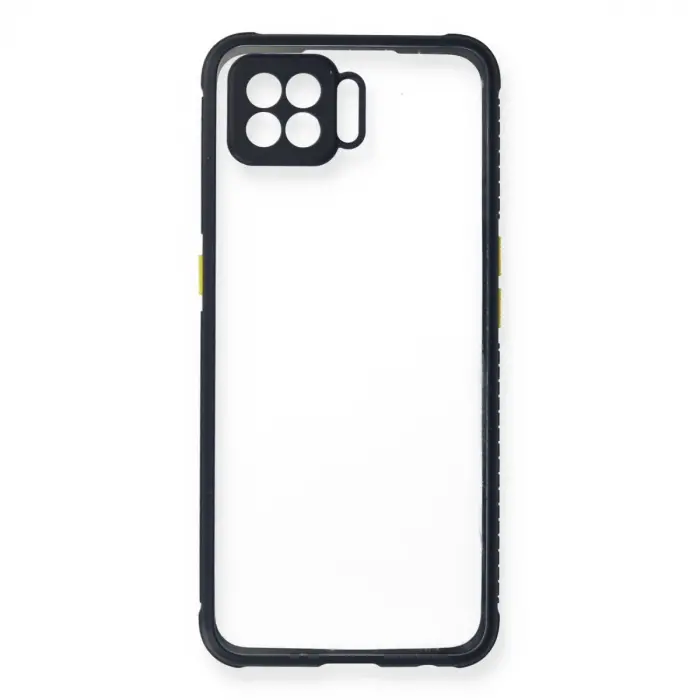 Oppo A73 Kılıf Miami Şeffaf Silikon - Lacivert