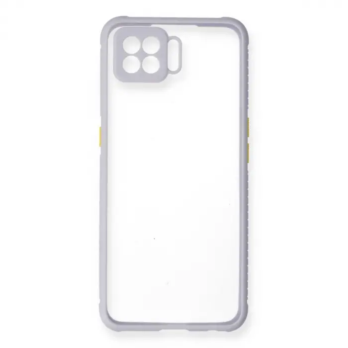 Oppo A73 Kılıf Miami Şeffaf Silikon - Lila