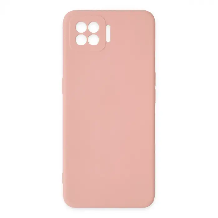 Oppo A73 Kılıf Nano İçi Kadife Silikon - Pudra
