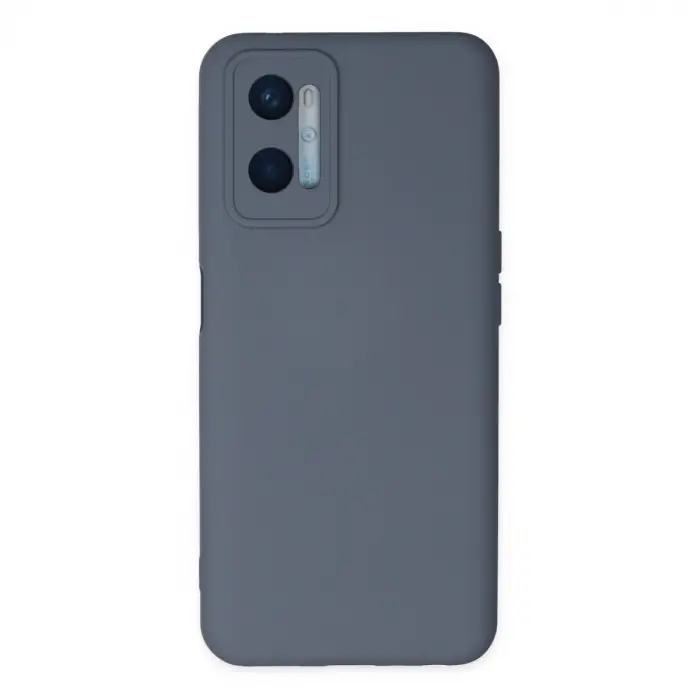 Oppo A96 Kılıf Nano İçi Kadife Silikon - Gri